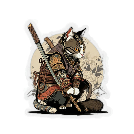Samurai Cat - Kiss-Cut Stickers